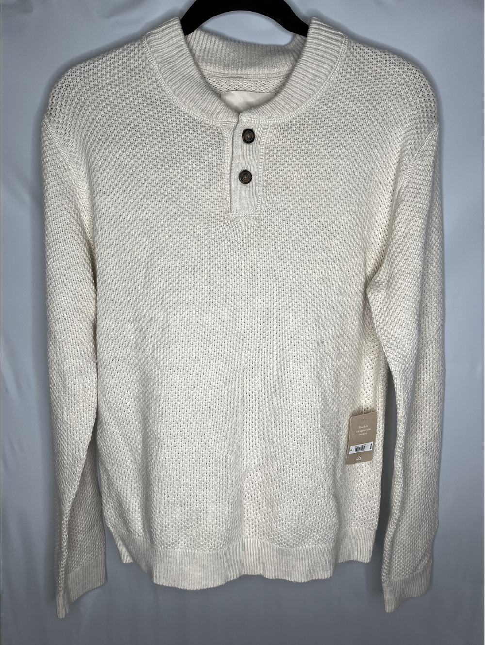 NWT Lucky Brand Men's Cream Sweater Size Medium